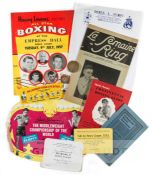 Boxing ephemera, including fight programmes dating from 1950s to 1970s; Boxing Rules booklets;