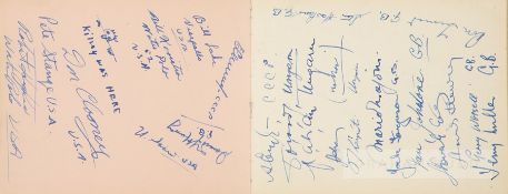 1952 Helsinski Olympic Games autograph album from the period, Comprising over 130 contestants