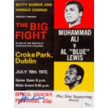 Muhammad Ali signed official souvenir programme for the fight v Al "Blue" Lewis at Croke  Park,