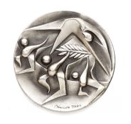 1964 Tokyo 1964 Olympic Games silver participation medal, designed by T. Okamoto and K. Tanaka,