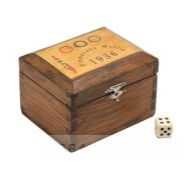 1936 Berlin Olympic Games wooden games box, of rectangular form with hinged lid, the lid applied