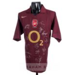 Autographed Arsenal FC 'Final Salute' last season at Highbury 2005-06 recurrant replica jersey,