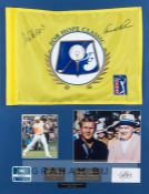 Autographed Bob Hope Golf Classic framed presentation, mounted with the autographs of Bob Hope,