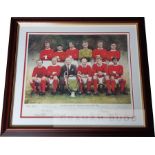 Manchester United 1968 European Champions official signed limited edition 25th anniversary framed