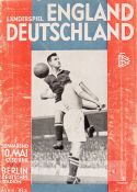 Germany v England international friendly match programme, played at Deutsches Stadion, Berlin on