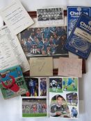 Chelsea FC miscellany, to include 8 very neatly put together Exercise book style scrapbooks all
