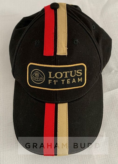 Romain Grosjean signed F1 memorabilia, comprising: Lotus F1 cap signed under peak in black sharpie; - Image 4 of 5