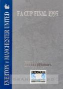 1995 FA Cup Final Everton v Manchester United hardback match programme, played at Wembley on 20th