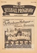 Tennis Borussia v Tottenham Hotspur programme 18th May 1950, friendly match played in the Olympic
