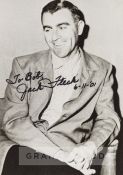 Jack Fleck 1955 U.S Open Golf Champion original signed b & w photograph, depicting Jack Fleck in