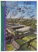 Collection of signed AELTC Wimbledon programmes, posters and guides, with signatures in black marker
