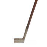 George Lowe of St Annes-on-Sea miniature headed putter, hickory shaft