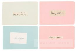 Golf collection of autographed album pages from the 1920s and 1930s, the cut out individual