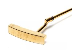 Golden Eagle limited edition St Andrews Open Campionship winners gold-plated putter, with COA