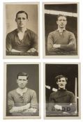 Four Millwall FC signed b&w player profile postcards, circa 1920s, each player wearing the club