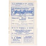 Gillingham v Torquay United match programme,  20th March 1937, No.16, 16-page programme with