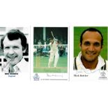 Collection of 11 England former Test Match cricketers’ signed postcards, including deceased players,