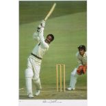 Gary Sobers signed limited edition photographic plate, the large 49 by 34cm. colour photograph