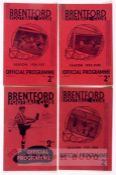 Four Brentford v Arsenal programmes played at Griffin Park,  comprising 1935-36, 1936-37, 1937-38