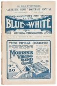 Manchester City 'Blue & White' official programme v Oldham Athletic, at Hyde Road , 15th September