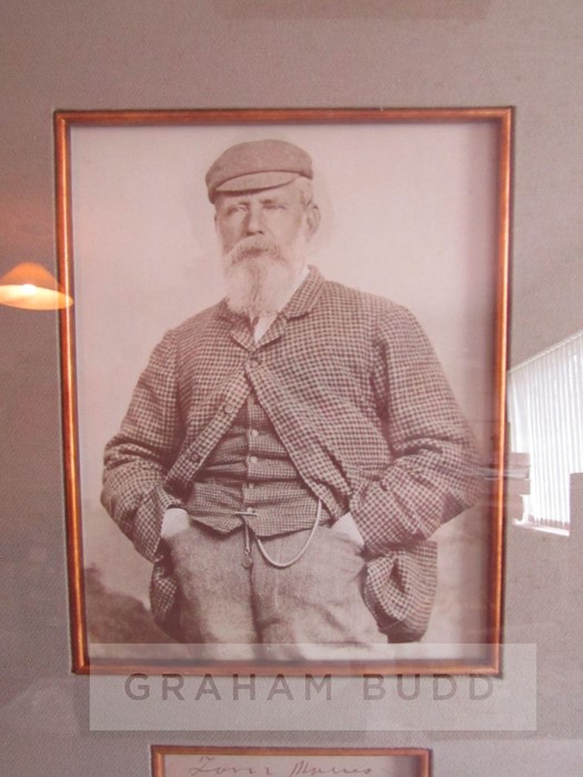 Tom Morris autographed framed presentation, mounted with an authenticated ink signature of the ' - Image 3 of 5