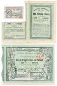 1900 Paris Olympic Games original entrance ticket plus additional paperwork and event coupons,
