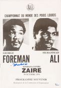 Muhammad Ali signed scarce French-language offical programme for the 'Rumble in the Jungle' fight