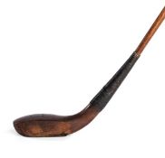 Alex Patrick of Leven long nosed driver, circa 1885, hickory shaft, horn insert and lead back weight