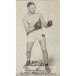 Lightweight boxer Benny Legend “The Ghetto Wizard” signed b & w promotional photograph, signed in