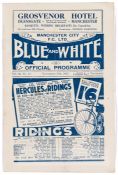 Manchester City 'Blue & White' official programme v Liverpool,  at Maine Road, 13th November 1937,