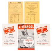 39 Liverpool FC programmes relating to Title clinching matches, in 1947, 1962 (2nd Div), 1964, 1966,