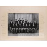 Cricket, 1965 New Zealand v England signed b & w presentation team photograph, signed by approx.19