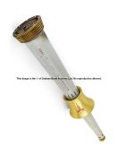 Moscow 1980 Olympic Games bearer's torch, designed by Boris Tuchin, aluminum alloy, grey and gold,