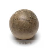 A fine mint unused ‘W & J GOURLAY’ stamped featherie ball, also inscribed with contemporary