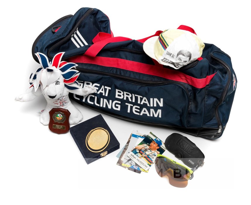 Team Great Britain equipment belonging to Sir Bradley Wiggins, comprising a Great Britain/Sky