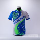 1994 blue, green, white and grey Biemme Shimano Cycling race jersey, scarce, polyester and tactel