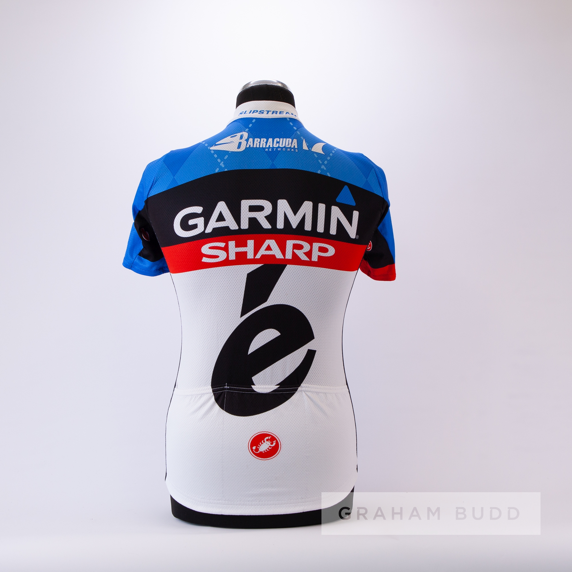2013 red, black, blue and white Italian Garmin Sharp Castelli Cycling race jersey, scarce, polyester - Image 4 of 4