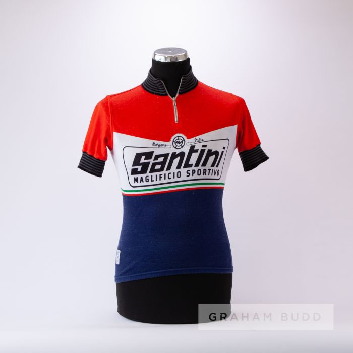 2000 red, white, navy and black Santini Maglificio Sportivo Heritage Cycling race jersey, scarce,