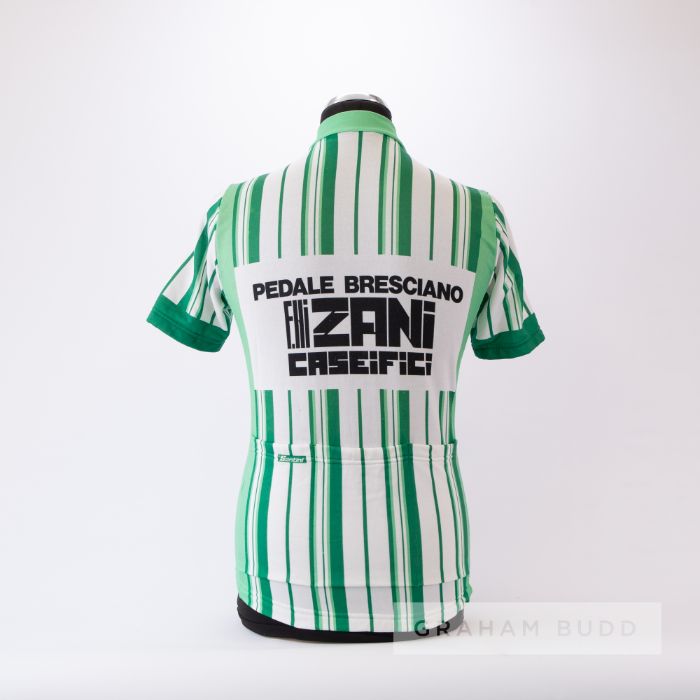 1985 white and green Italian Pedale Bresciano F.lli Zani Caseifici Cycling race jersey, scarce, - Image 2 of 4