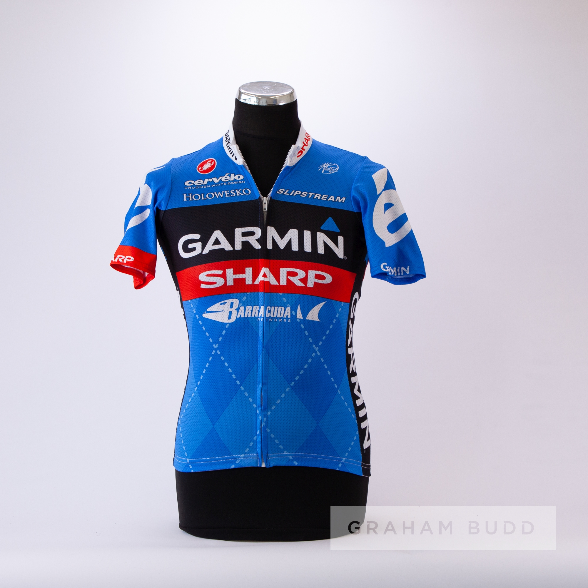 2013 red, black, blue and white Italian Garmin Sharp Castelli Cycling race jersey, scarce, polyester - Image 3 of 4