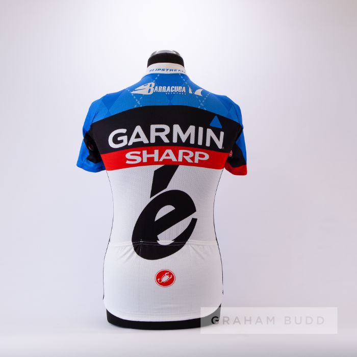 2013 red, black, blue and white Italian Garmin Sharp Castelli Cycling race jersey, scarce, polyester - Image 2 of 4