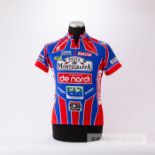 1999 red, white and blue Italian Team De Nardi Pasta, Pasta Montegrappa Cycling race jersey, scarce,