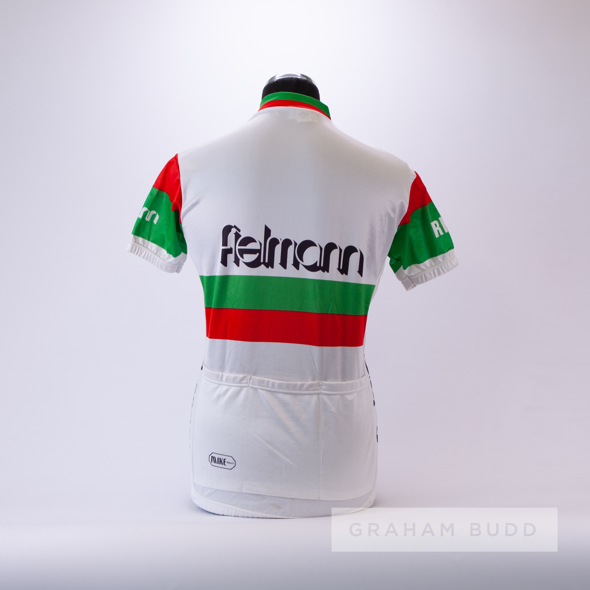 2005 white, red and green Italian tricolour Rhoda Fielmann Cycling team race jersey,  scarce, - Image 4 of 4