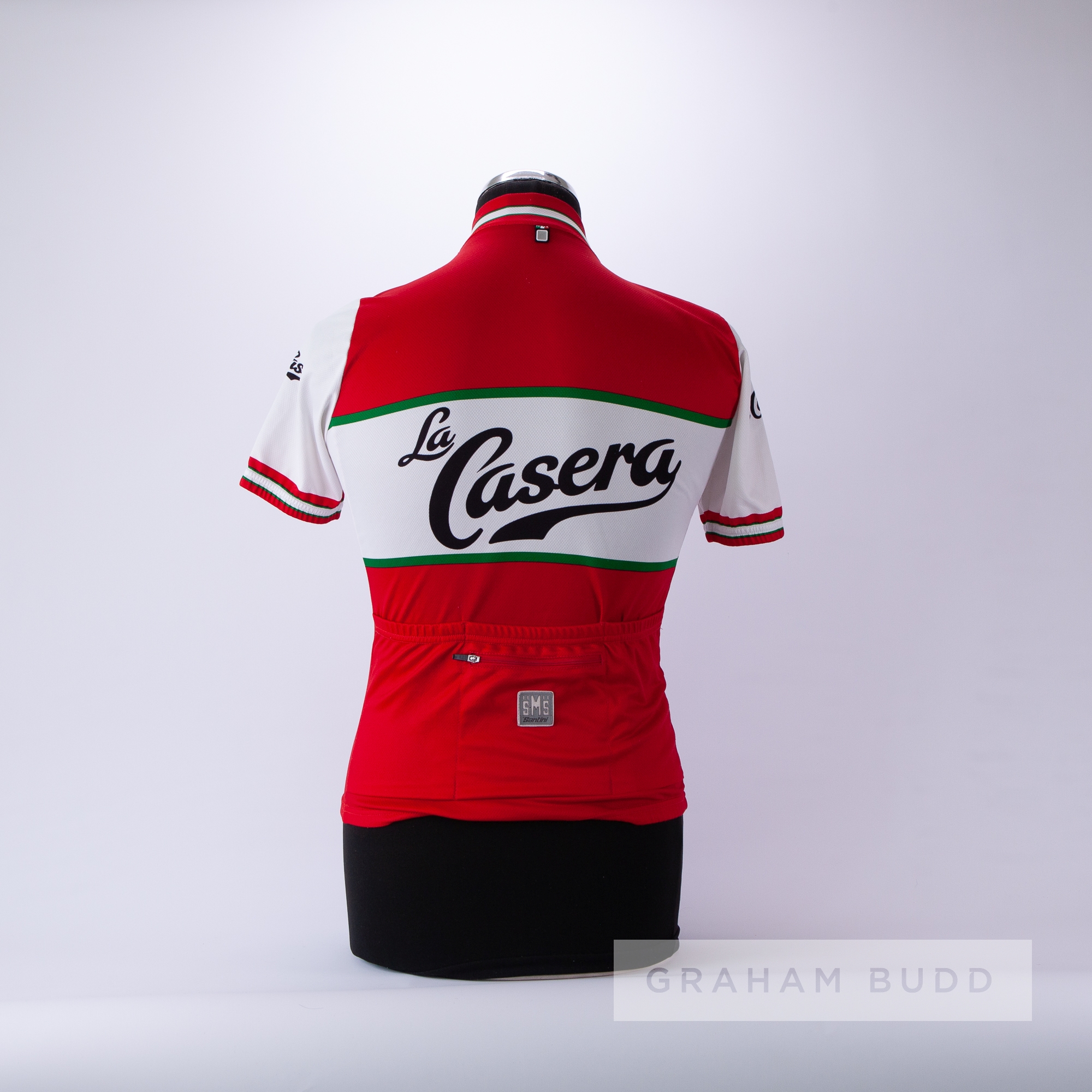 1959 red, white and green La Casera Federici Martin Bahamontes replica Cycling race jersey, - Image 2 of 2