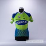 2016 green, navy and white Liquidgas Cannondale Santini Cycling team race jersey, scarce,