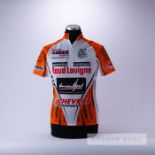 2004 orange, white and black French Cycling race jersey, scarce, polyester short-sleeved jersey with