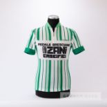 1985 white and green Italian Pedale Bresciano F.lli Zani Caseifici Cycling race jersey, scarce,