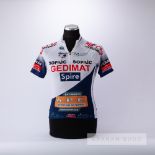 2005 white and navy Garuda Gedimat Cycling race jersey, scarce, polyester short-sleeved jersey