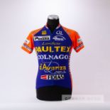 1998 orange, blue and yellow Paultex Colnago Tuscany Cycling team race jersey, scarce, polyester
