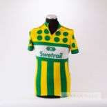 1980 green, yellow and white Swetrail Cycling race jersey, scarce, polyester short-sleeved jersey